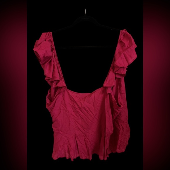 NWT Sofia Vigara Jeans Ruffle Wrap Top XXXL - Picture 2 of 6